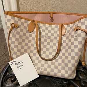 Louis Vuitton Damier Azur Nvrfll MM and pouch